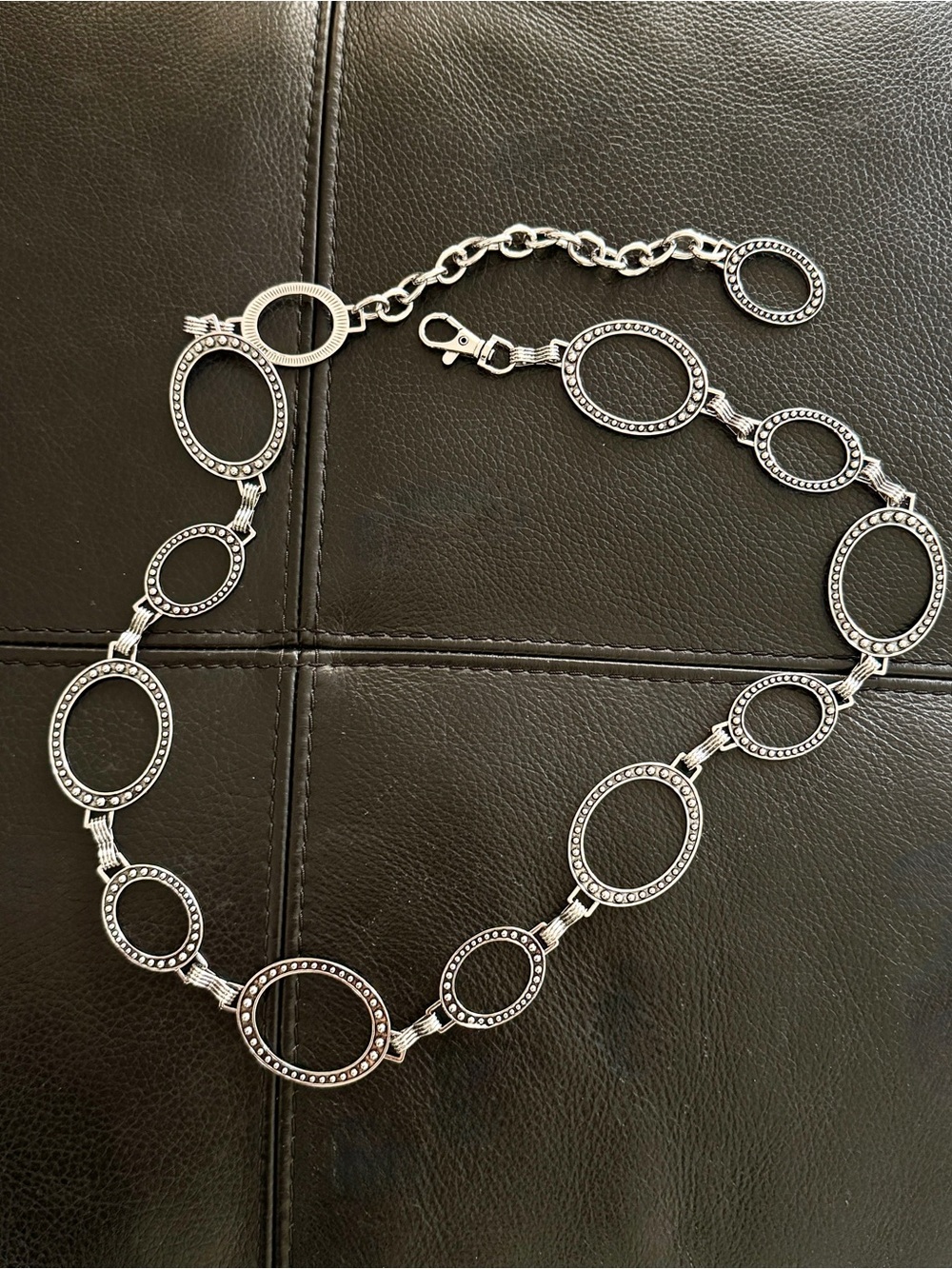 Vince Camuto Studded Oval Chain Belt